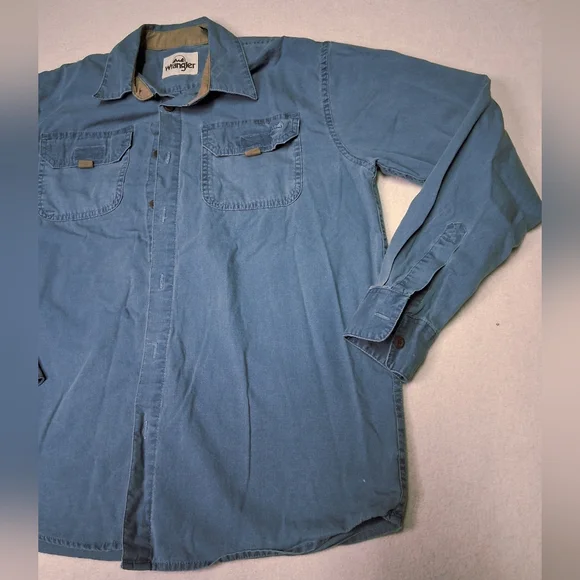 Wrangler Men's Denim Blue Casual Shirt - Picture 3 of 11